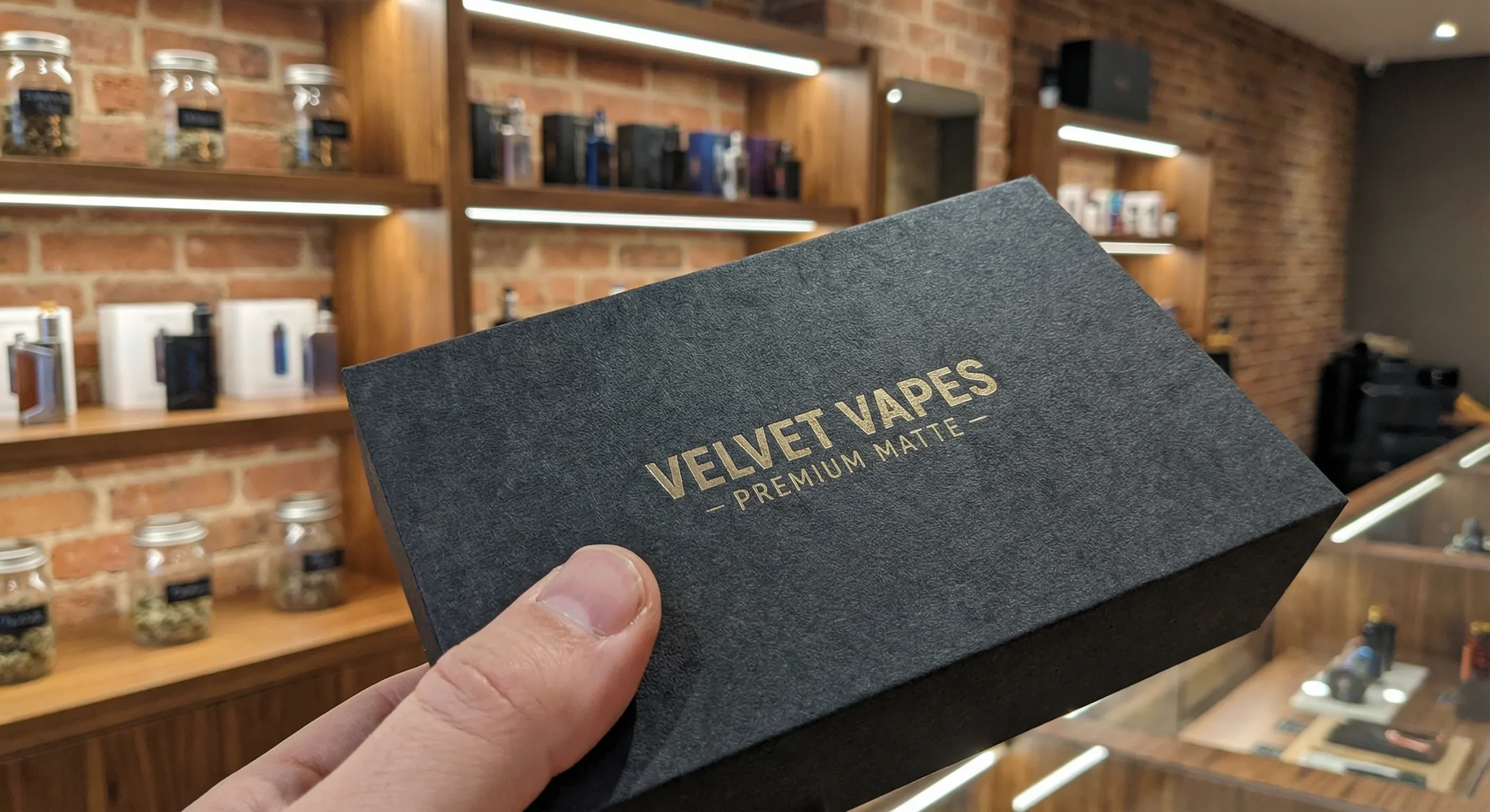 Wholesale custom printed vape cartridge packaging on production line for NY market.